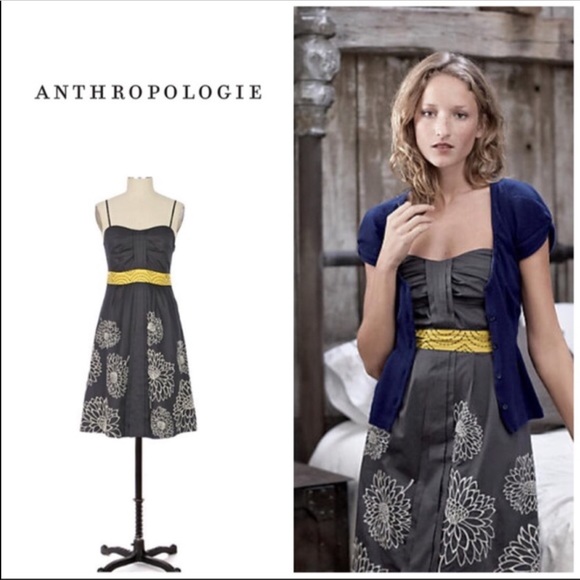 Anthropologie Dresses & Skirts - Anthro Floreat Natural Sunlight Strapless Dress